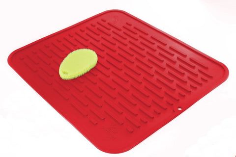 Red Silicone Dish Mat & Trivet 17.8" x 15.8"